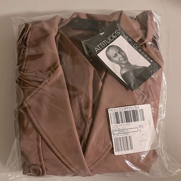 Attitudes by Renee Faux Leather Trench Coat - Picture 4 of 5